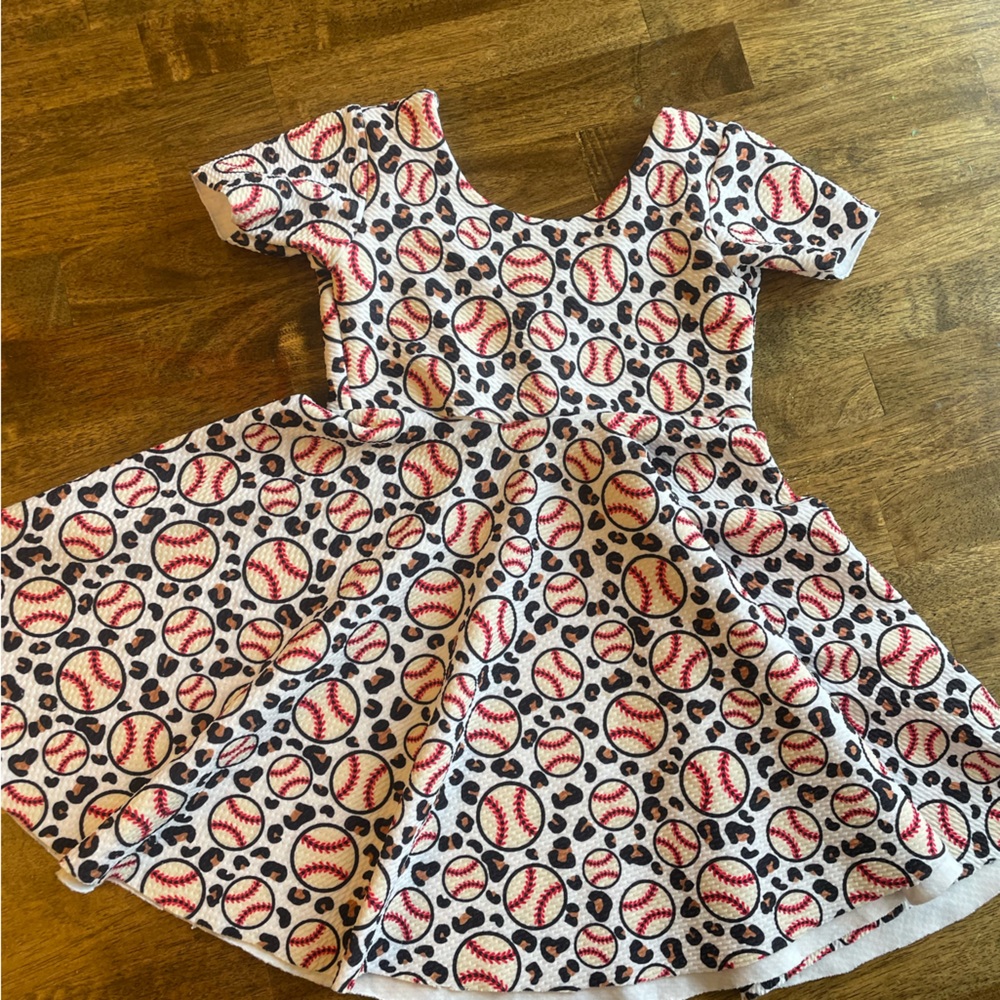 Baseball twirl dress